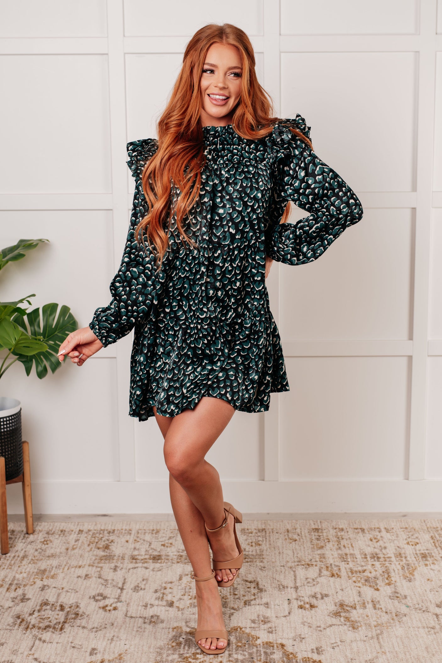 Right As Rain Ruffle Detail Dress - Liarian Unlimited Boutique