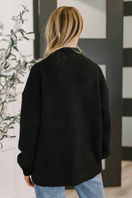 Right to the Core High Neck Pullover in Black