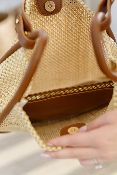 Road Less Traveled Handbag with Zipper Pouch in Coffee - Liarian Unlimited Boutique
