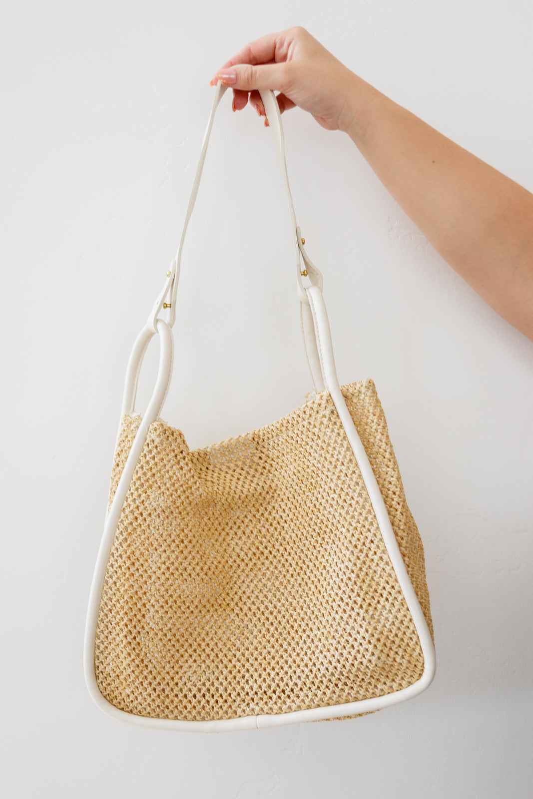 Road Less Traveled Handbag with Zipper Pouch in Cream - Liarian Unlimited Boutique