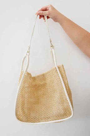 Road Less Traveled Handbag with Zipper Pouch in Cream - Liarian Unlimited Boutique