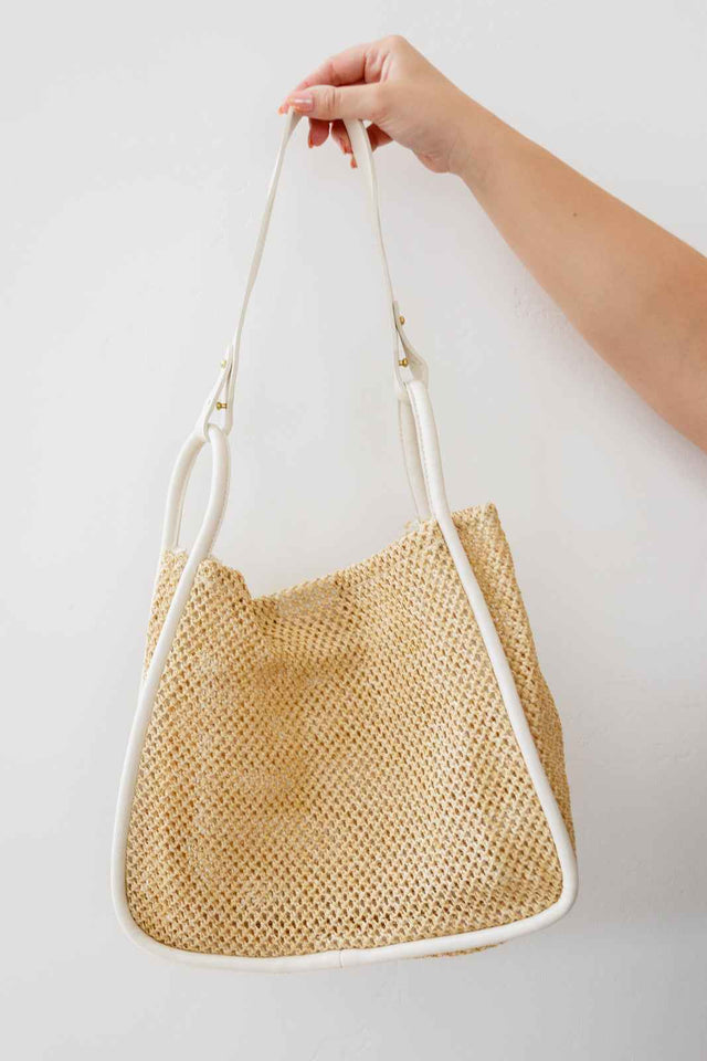 Road Less Traveled Handbag with Zipper Pouch in Cream - Liarian Unlimited Boutique