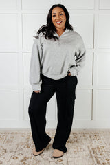 Chaqueta Rogue Runner con media cremallera en gris jaspeado