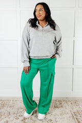 Chaqueta Rogue Runner con media cremallera en gris jaspeado