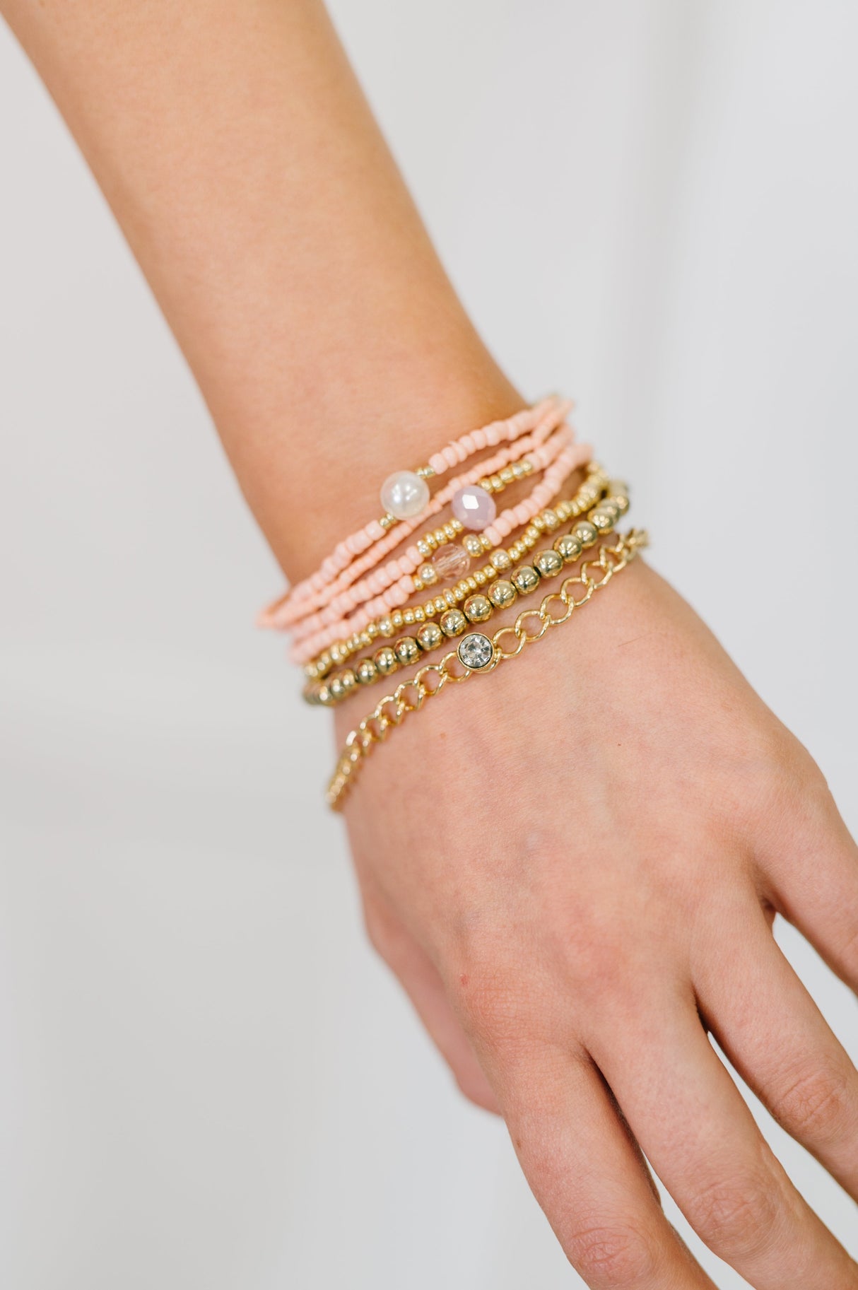 Conjunto de pulseras Rose &amp; Radiance en rosa y oro