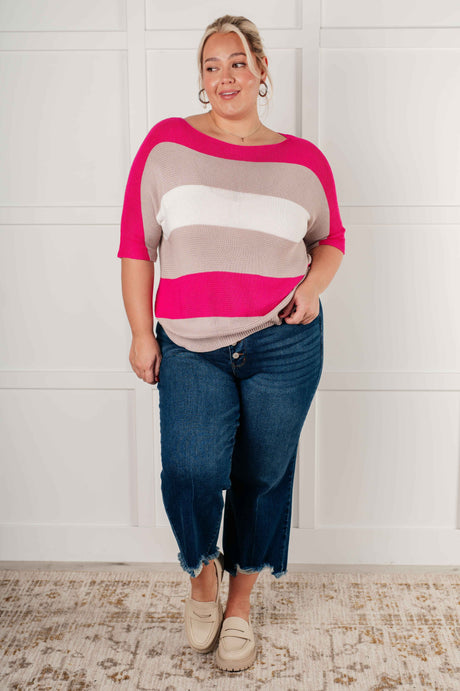 Rows Of Rose Short Sleeve Knit Top - Liarian Unlimited Boutique