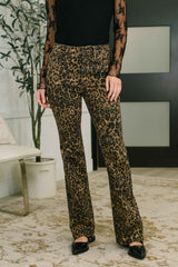 Roxy High Waist Bootcut Leopard Print