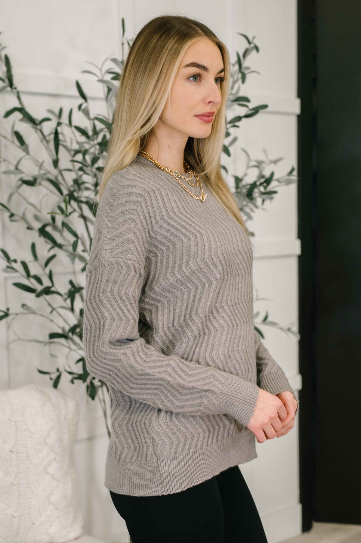 Rush of Joy Textured Long Sleeve Top