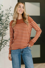 Rust Revival Long Sleeve Knit Top