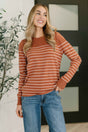 Rust Revival Long Sleeve Knit Top