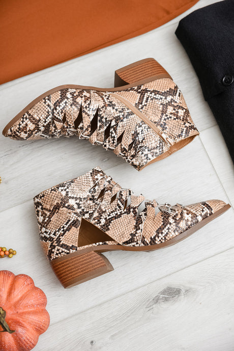 Botines Sadie de piel de serpiente