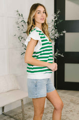 Same Page Flutter Sleeve Top