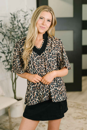 Curves in the Spotlight bundle - leopard print blouse