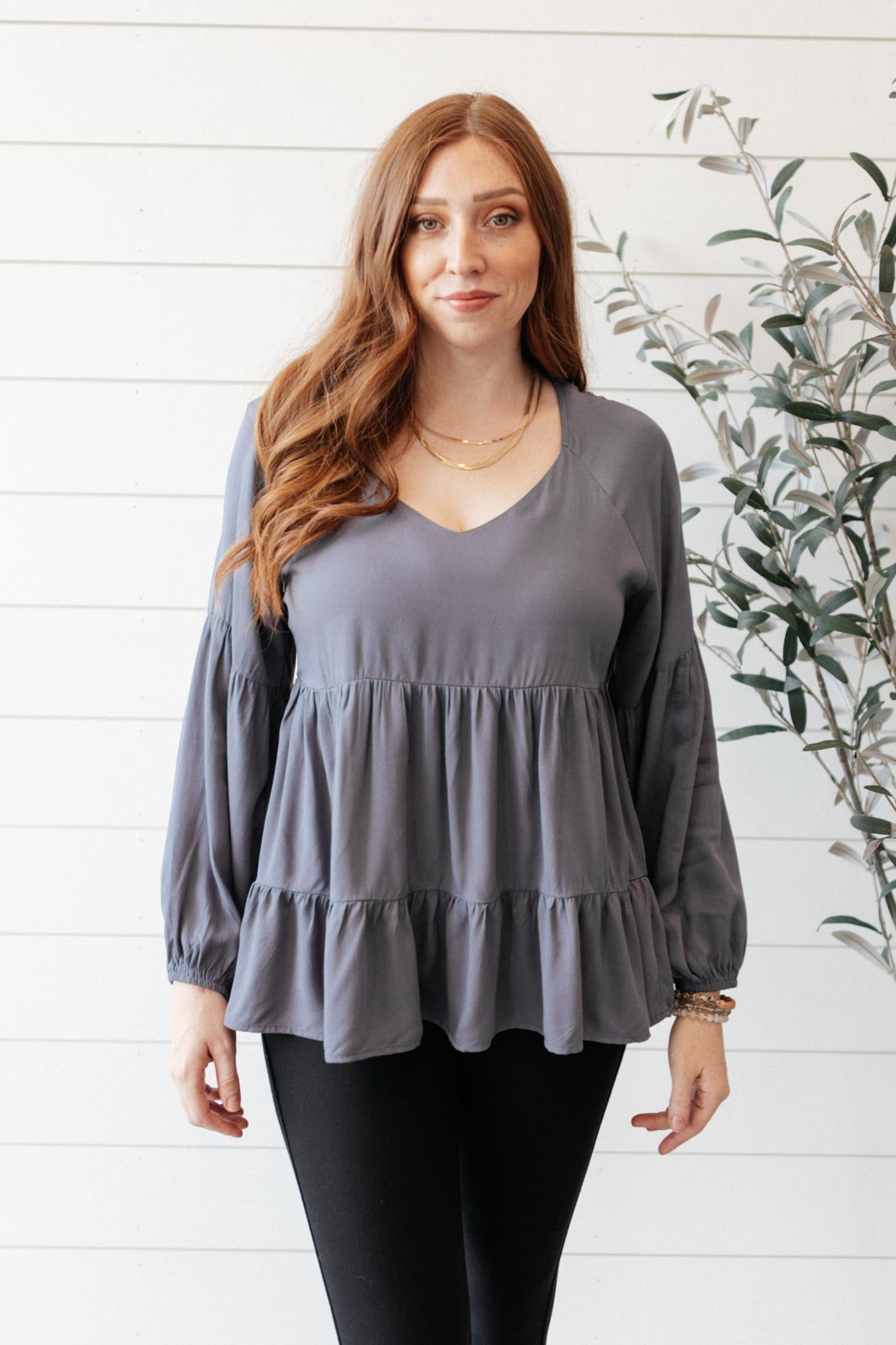 Top Sassy Swing en color carbón