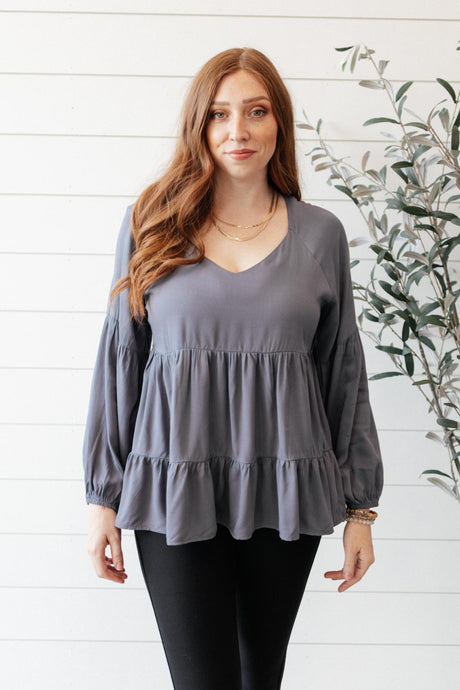Top Sassy Swing en color carbón