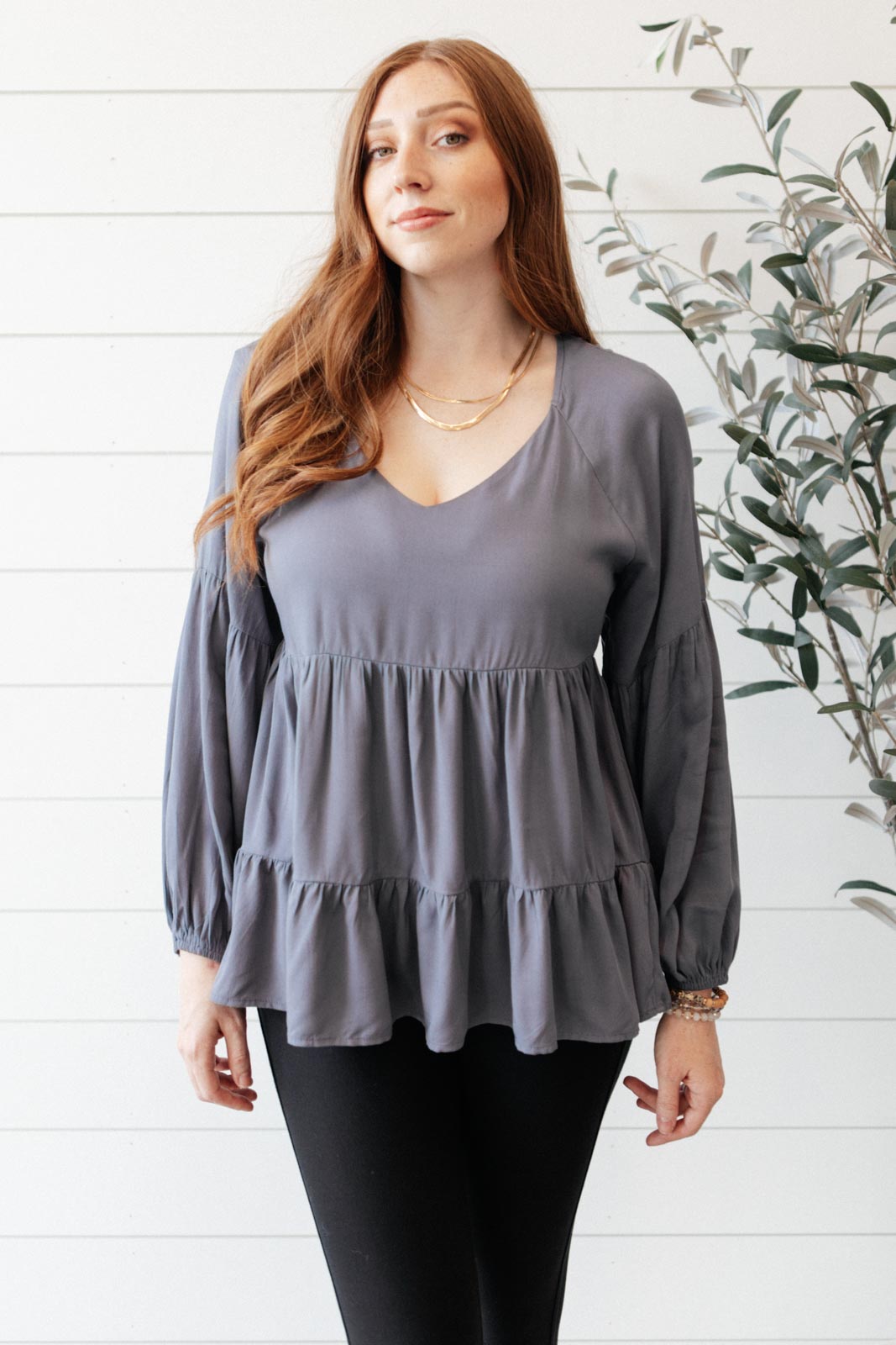 Top Sassy Swing en color carbón