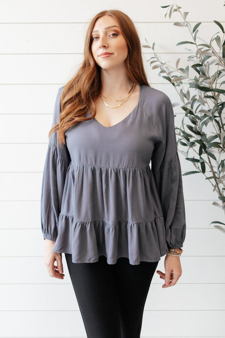 Top Sassy Swing en color carbón