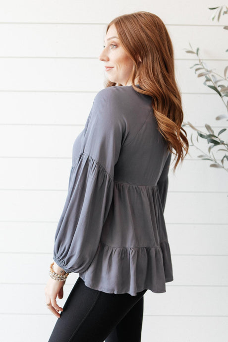 Top Sassy Swing en color carbón