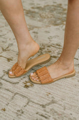 Screen Woven Square Toe Sandal