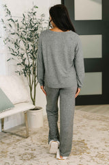 Seasonal Snooze Top and Bottom Set in Black