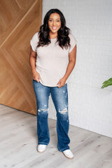 Camiseta "Egoístamente Mía" en color topo