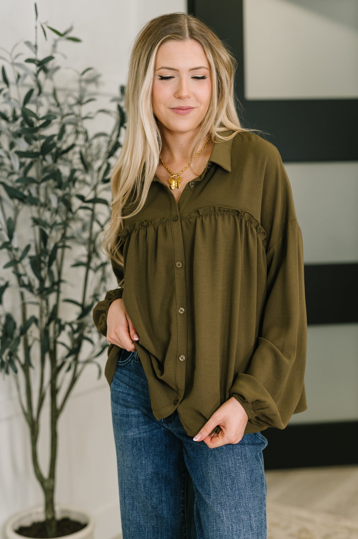 Blusa con botones "Ella tiene un camino"