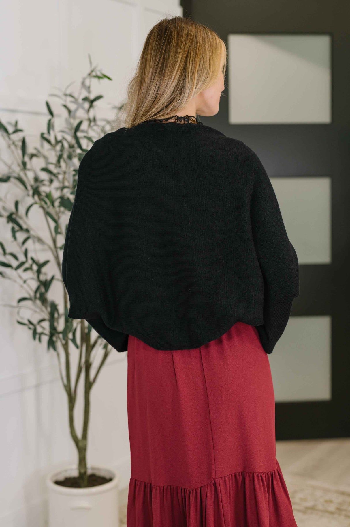 Short But Sweet Shrug in Black