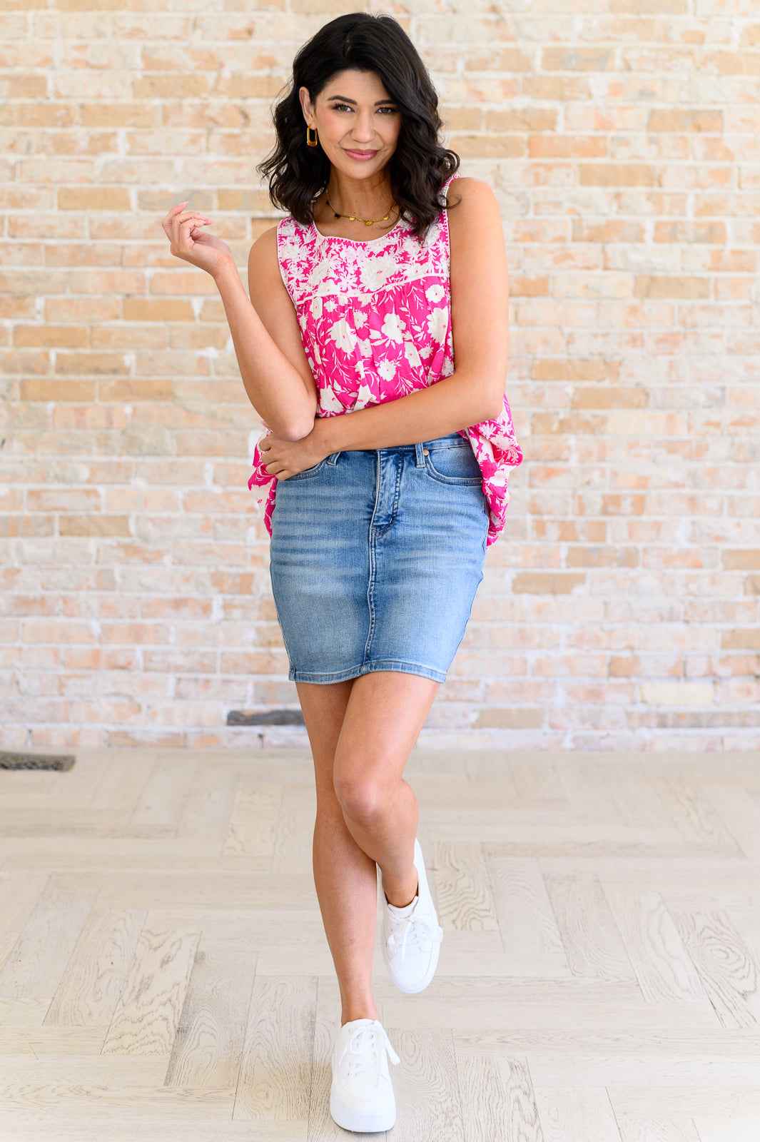 Silly Love Songs Floral Tank in Hot Pink - Liarian Unlimited Boutique