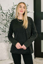 Simple as That Drop Shoulder Exposed Seam Top