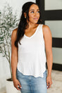 Simpler Times Basic V-Neck Tank in Off White - Liarian Unlimited Boutique