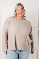 Simply Basic Ribbed Hacci Sweater in H Mocha - Liarian Unlimited Boutique