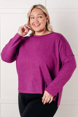 Simply Basic Ribbed Hacci Sweater in Light Plum - Liarian Unlimited Boutique