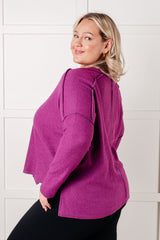 Simply Basic Ribbed Hacci Sweater in Light Plum - Liarian Unlimited Boutique