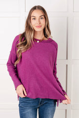Simply Basic Ribbed Hacci Sweater in Light Plum - Liarian Unlimited Boutique