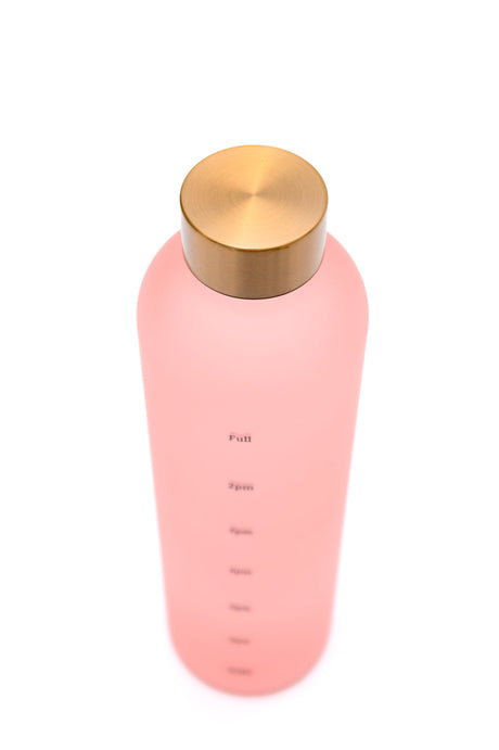 Sippin' Pretty 32 oz Translucent Water Bottle in Pink & Gold - Liarian Unlimited Boutique