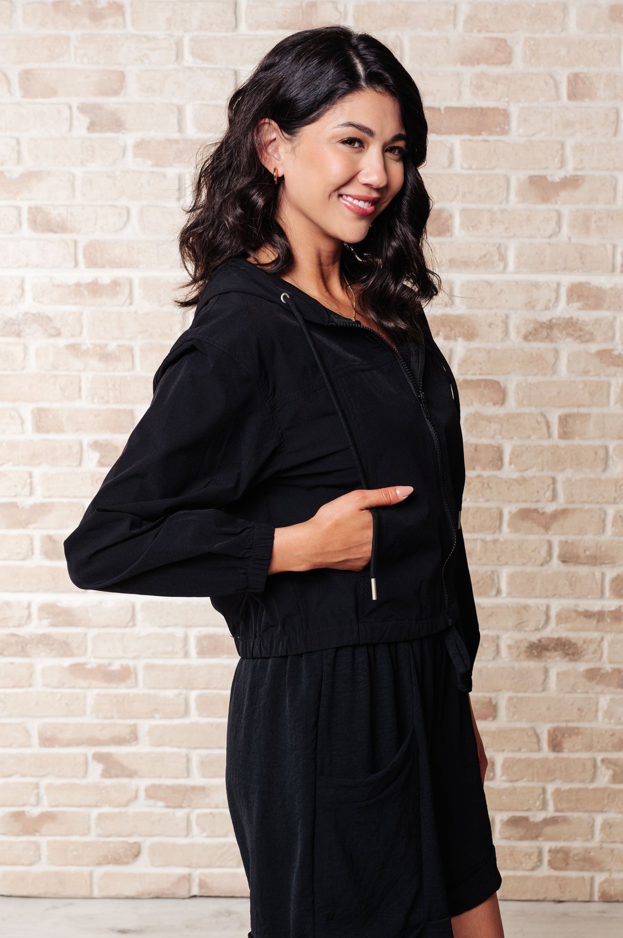 Sudadera con cremallera Sky of Only Clouds en negro