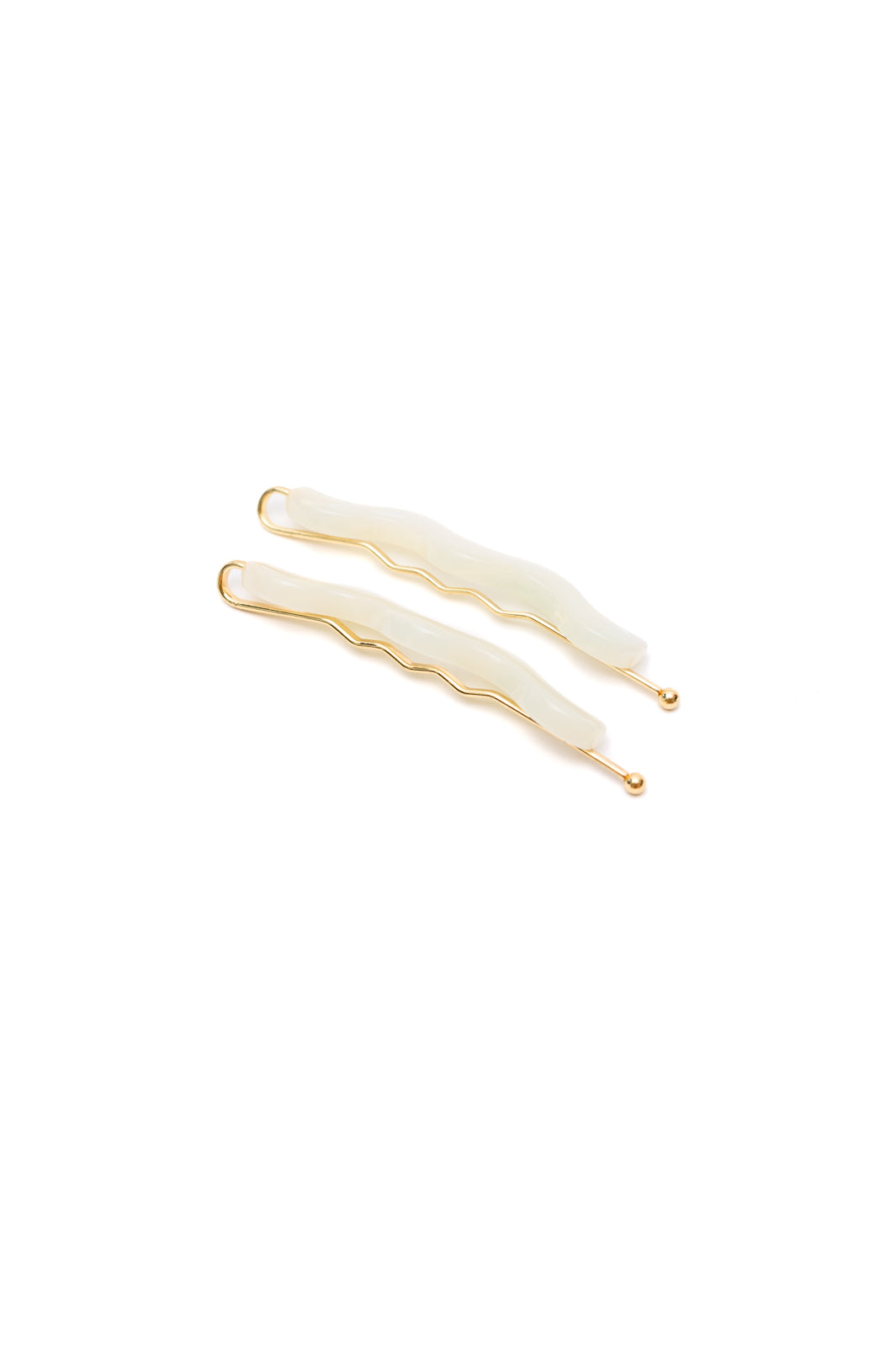 Sleek Waves Hair Clip in White Tortoise - Liarian Unlimited Boutique
