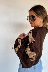 RESERVA: Cárdigan de punto con lazo Sloane