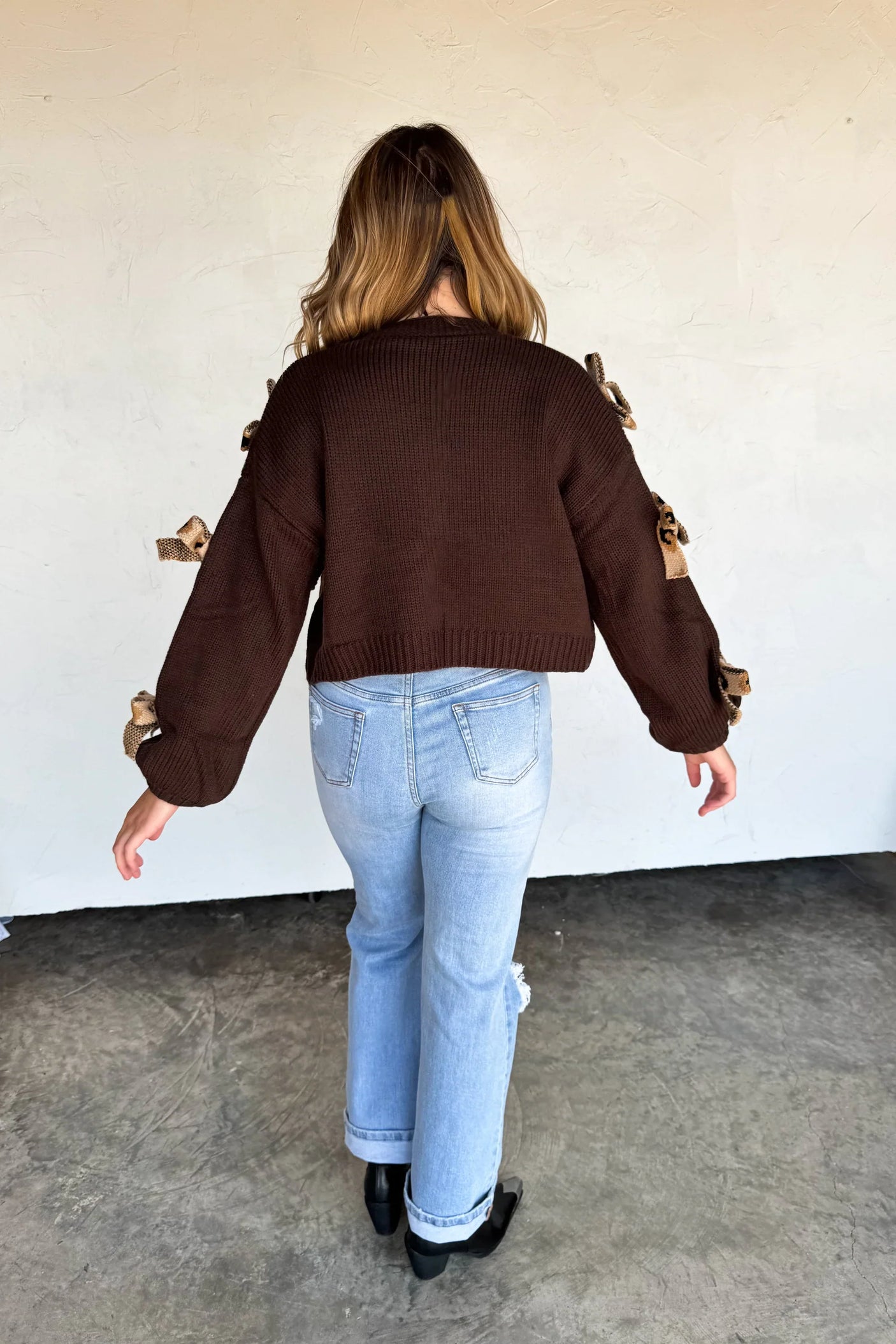 RESERVA: Cárdigan de punto con lazo Sloane