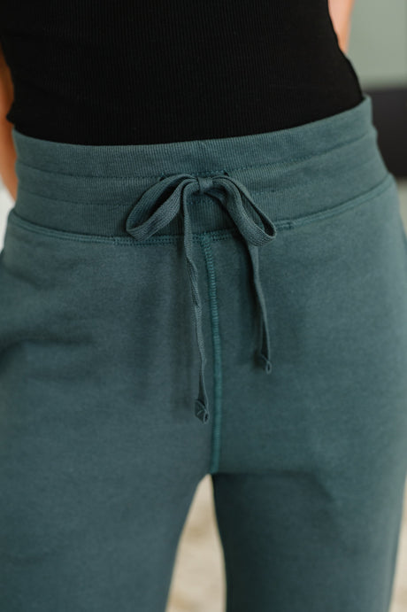 Sudadera de cintura alta Slow Mornings en verde jungla