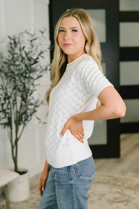 So Intriguing Textured Knit Top