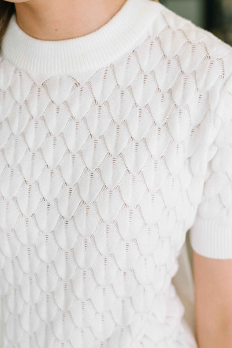 So Intriguing Textured Knit Top