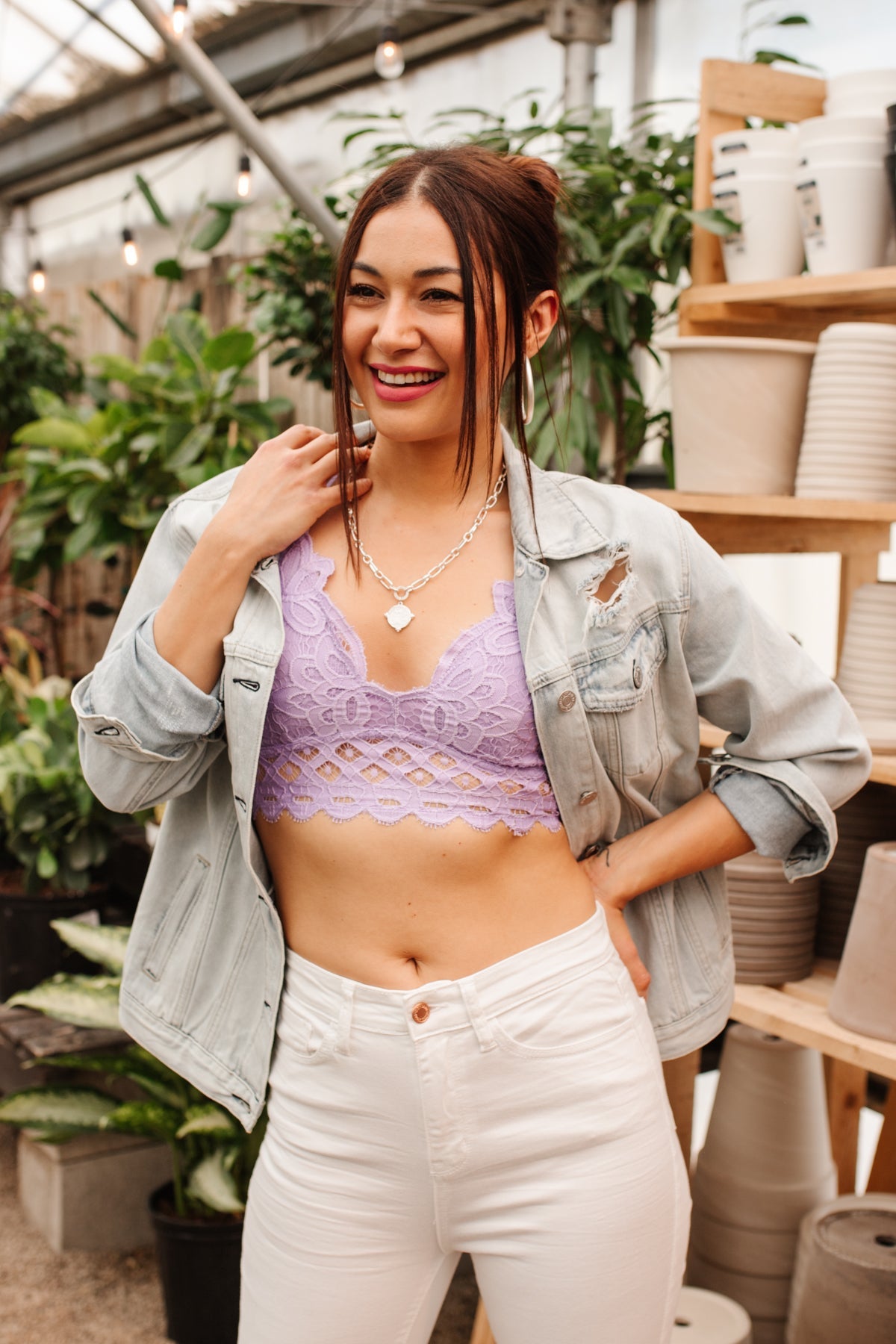 Así que este es el bralette Love en lavanda