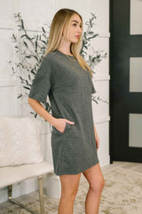 So Thoughtful That Way Textured T-Shirt Dress