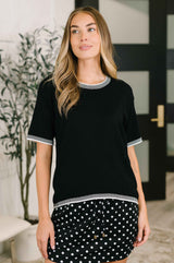 So Totally Me Trim Detail Casual Top