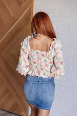 Blusa elástica fruncida Social Season