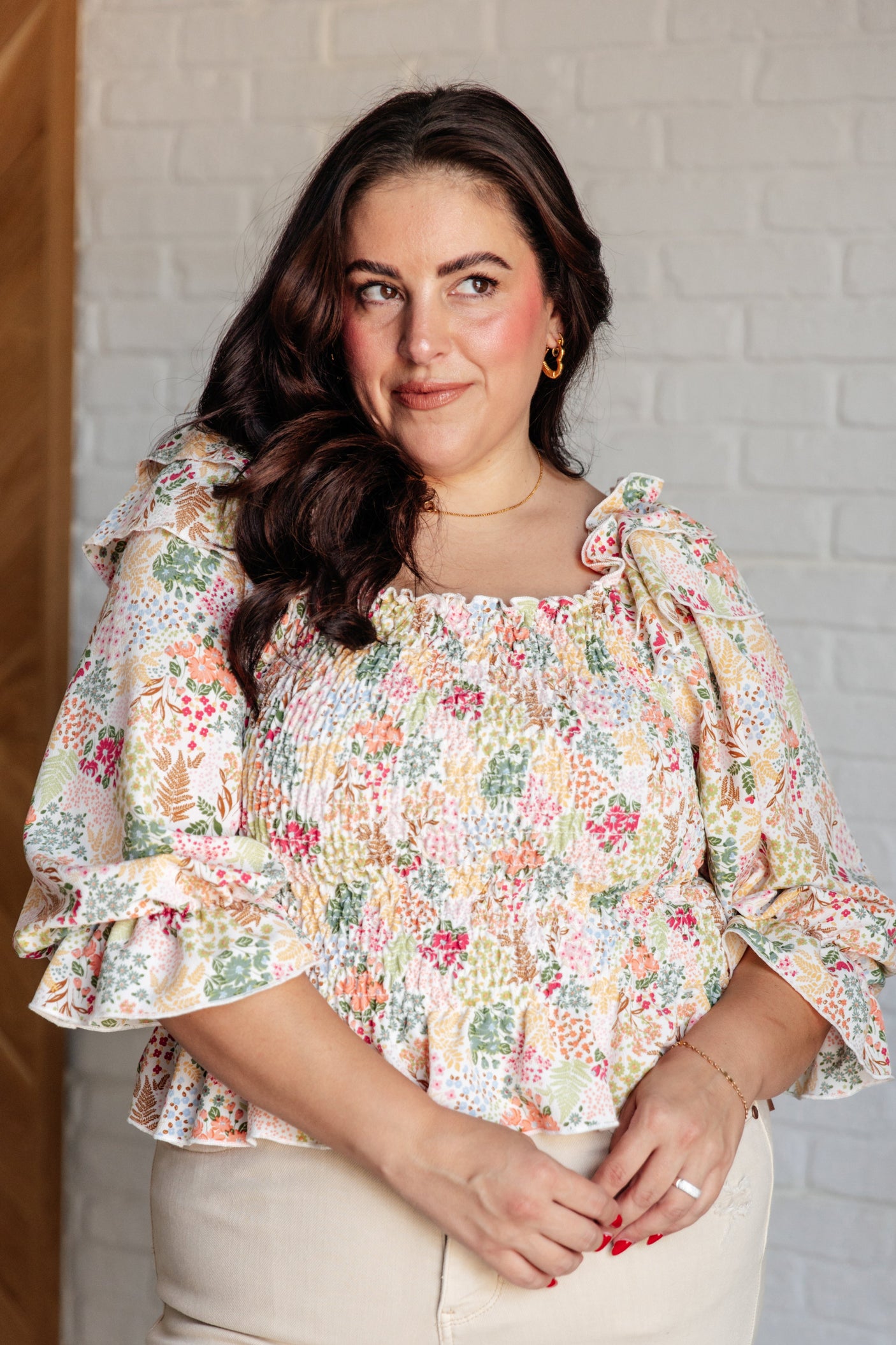 Blusa elástica fruncida Social Season