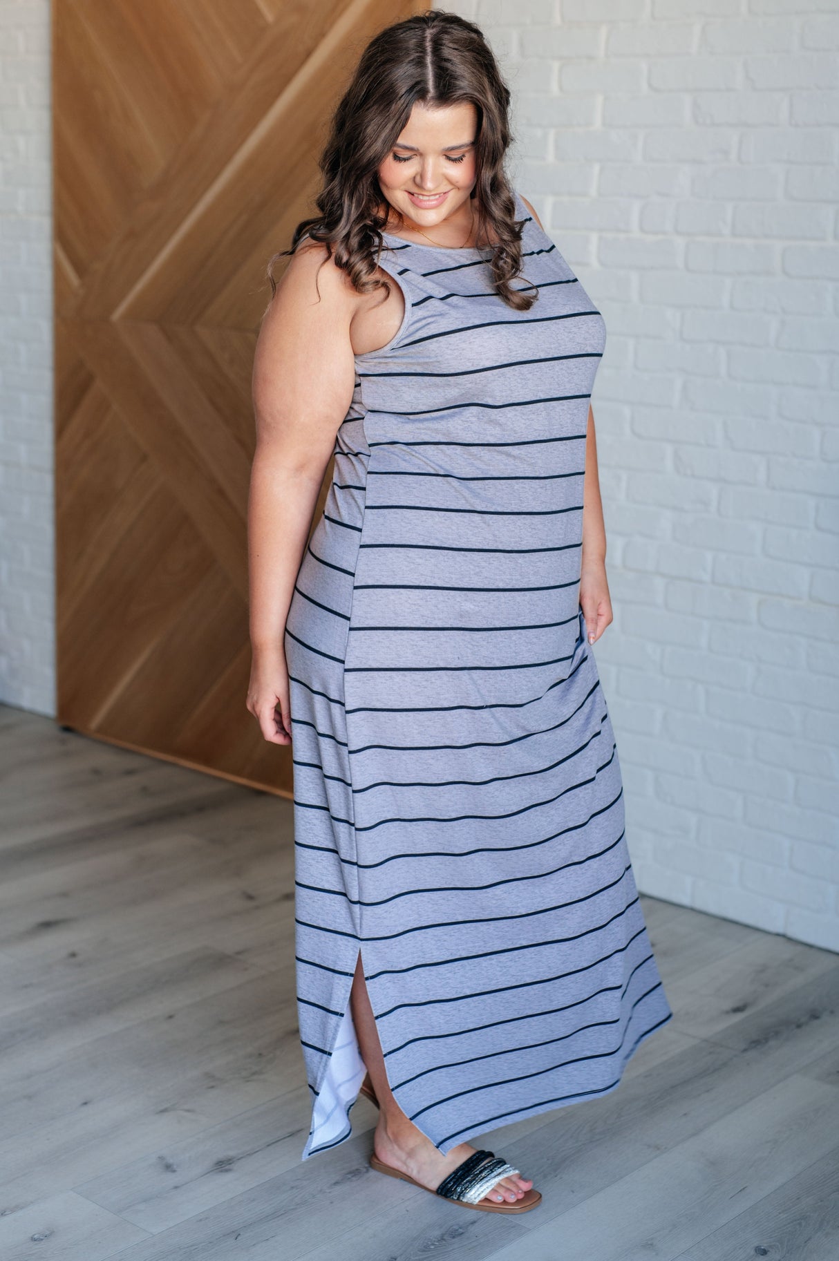 Vestido maxi sin mangas Still Got It en gris