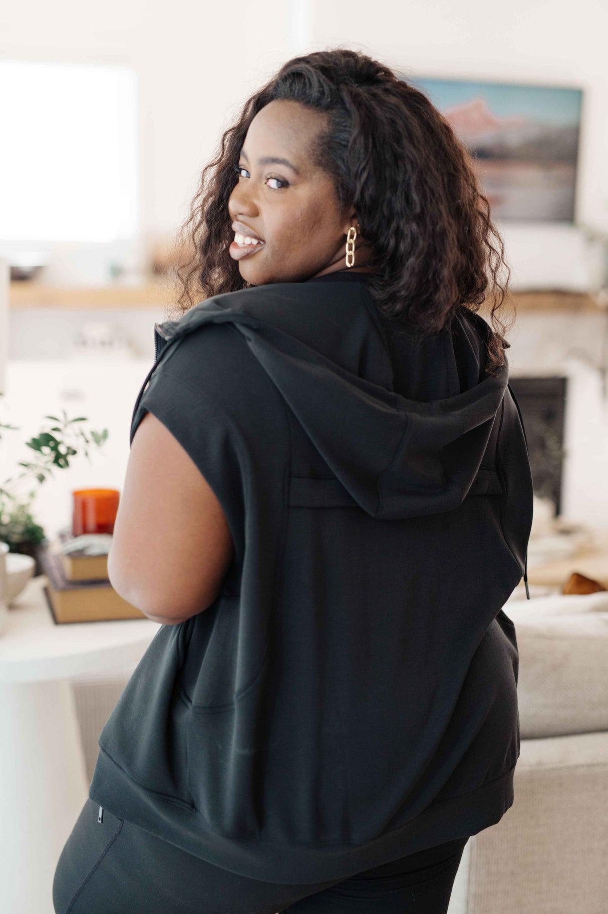 Still Moving Sleeveless Hoodie - Liarian Unlimited Boutique