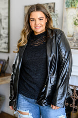 Blazer de piel sintética de las calles de Dublín